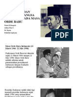 Persatuan Dan Kesatuan Bangsa Indonesia Pada Masa Orde Baru: Nama Kelompok: Aditya Faiz S M. Rayan Nabiilah Septiyani