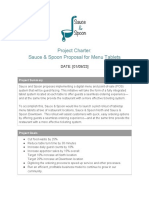 Sauce and Sppon Project Charter