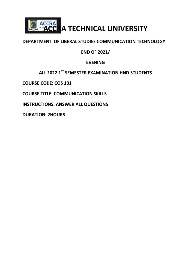 ACCRA TECHNICAL UNIVERSITY COURSES AND FEES PDF intelligence overview