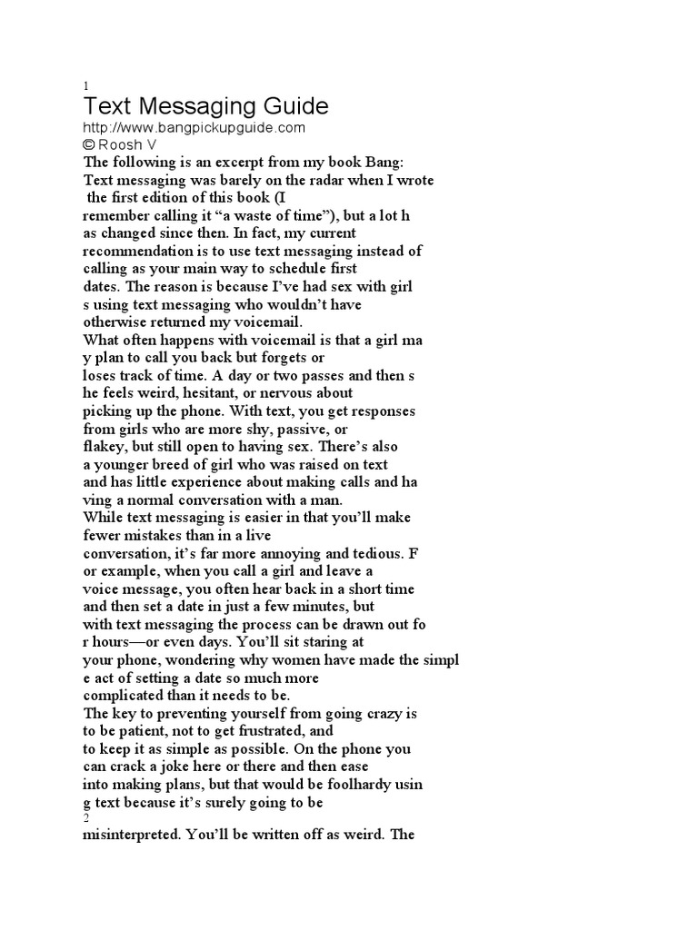 Roosh V - The Restart Text | PDF | Voicemail | Text Messaging