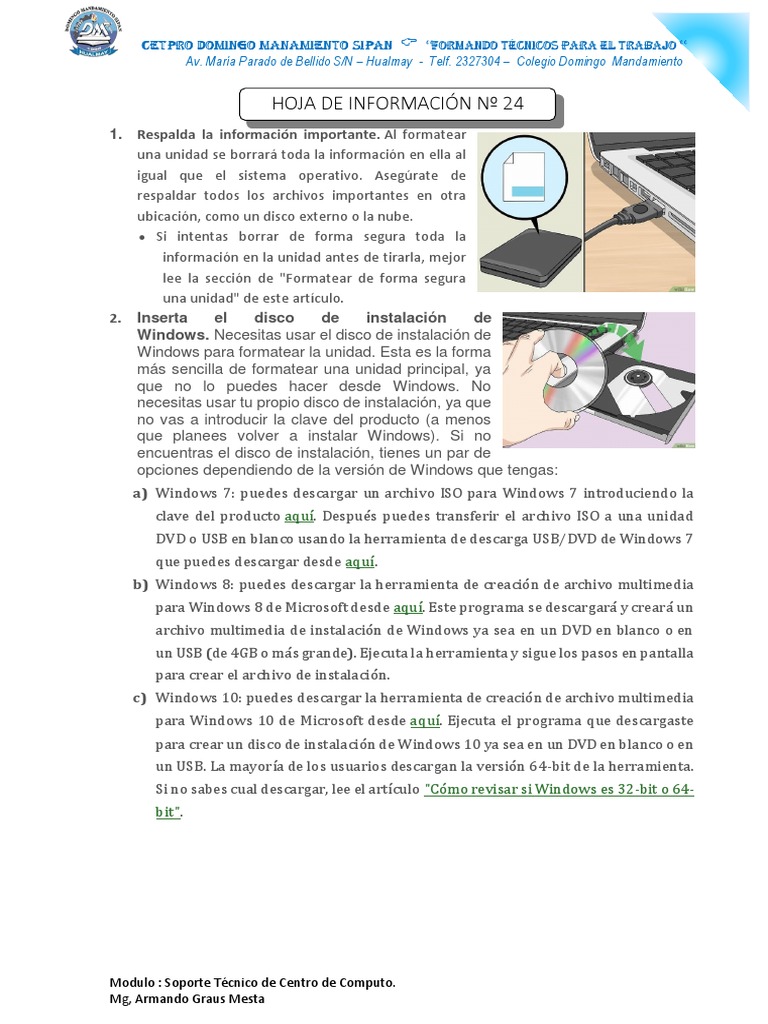 Formateo de Unidades en Windows 7 | PDF | Microsoft Windows | Archivo ...