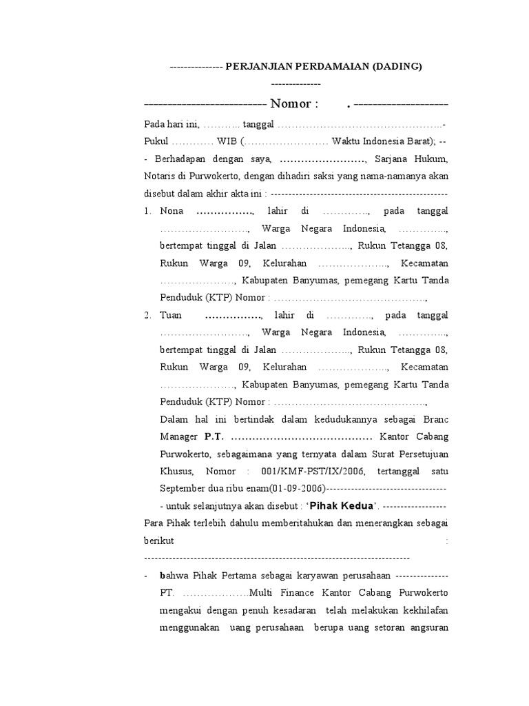 Contoh pj dading notariil kembang 88 1 pdf