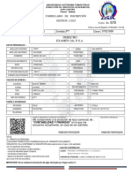 Formulario de inscripción examen Derecho