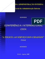2004 Conferencia Internacional A Policia Ao Servico Do Cidadao