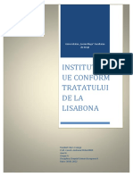 Institutiile Ue Conform Tratatului de La Lisabona