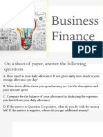 Lesson 1 Business Finance