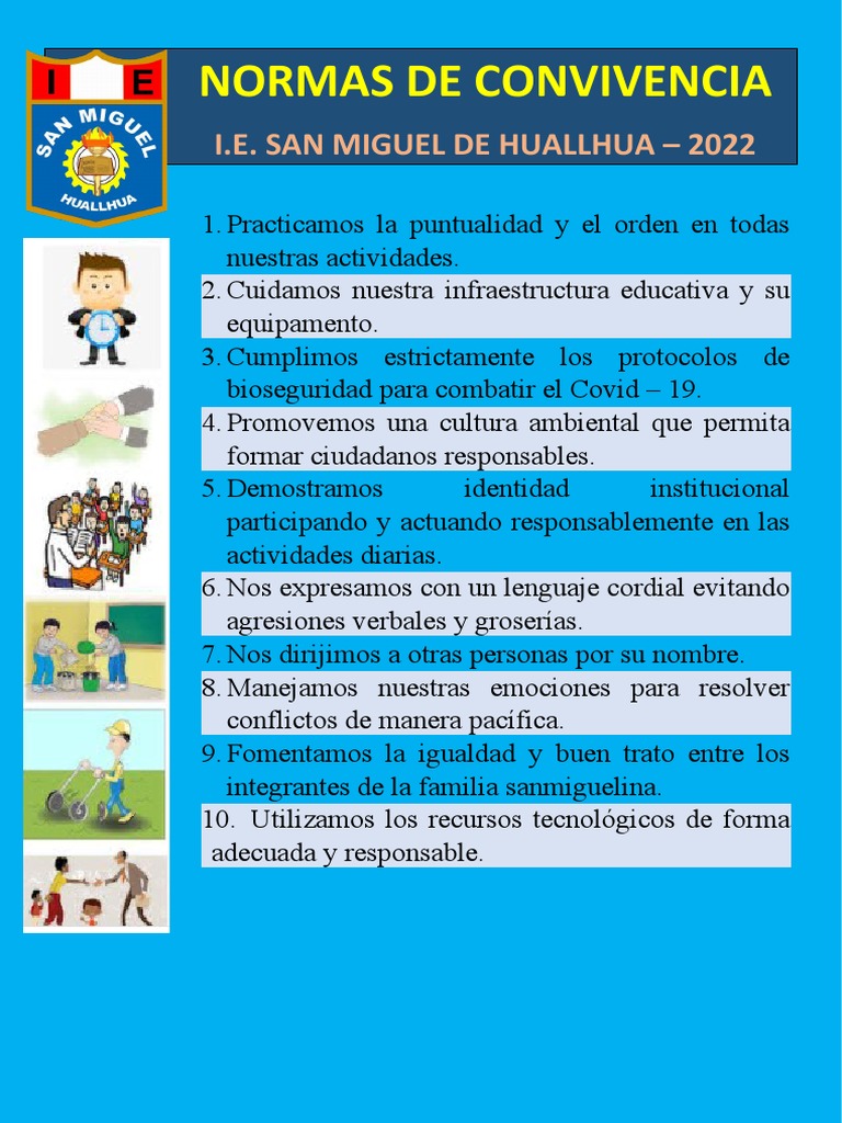 Normas de Convivencia 2022 | PDF