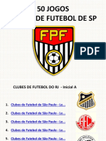 50 Jogos Clubes de Futebol de SP