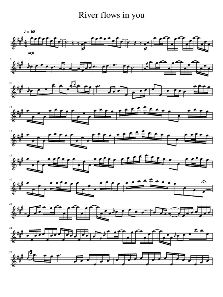 River Flows in You Flute | PDF