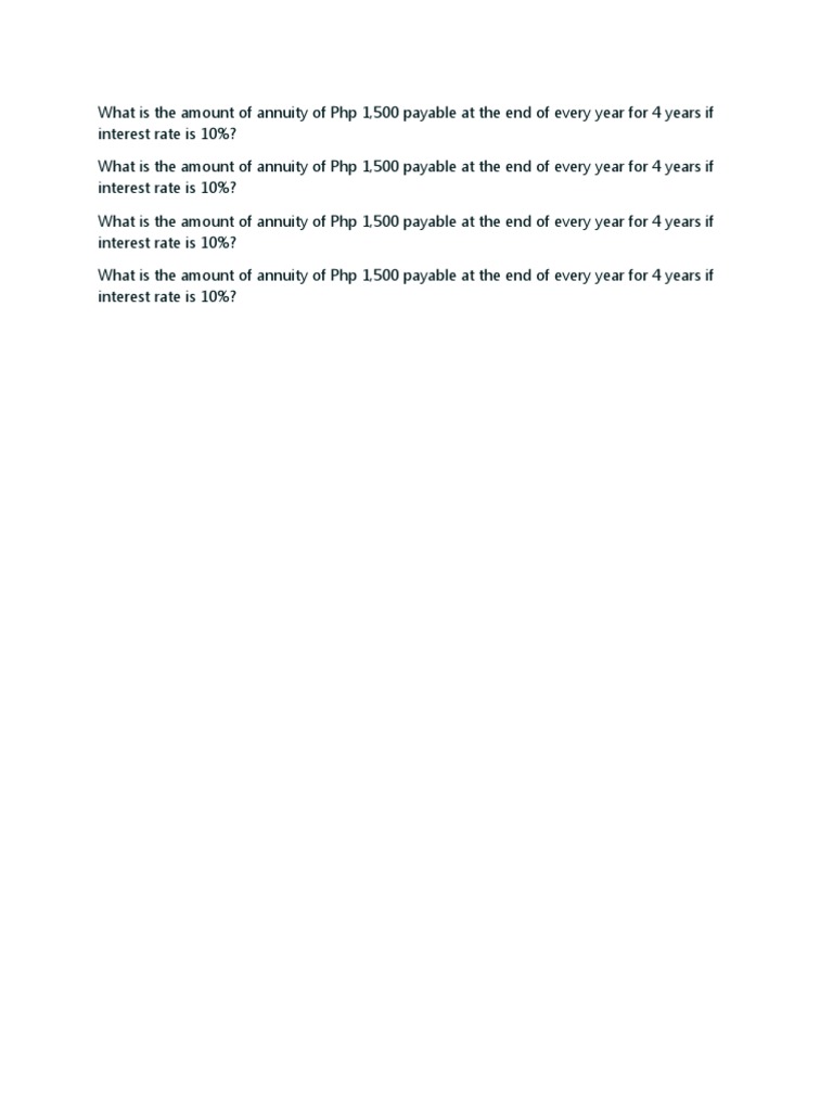 Minimum Amount For Annuity