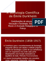 A Sociologia Científica de Émile Durkheim