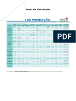 Calendario Nacional de Vacinacao