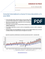 Comerțul Internațional Cu Bunuri În Luna Decembrie Și În Anul 2022