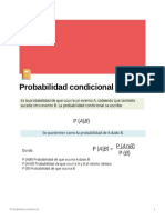 Probabilidad condicional: P(A|B), P(A|B|C) y teorema de Bayes