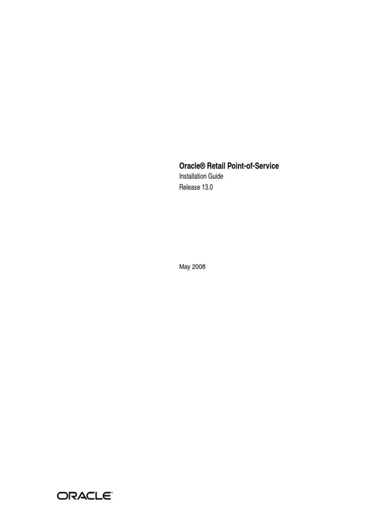 Xstore Install PDF Point Of Sale Java (Software Platform)