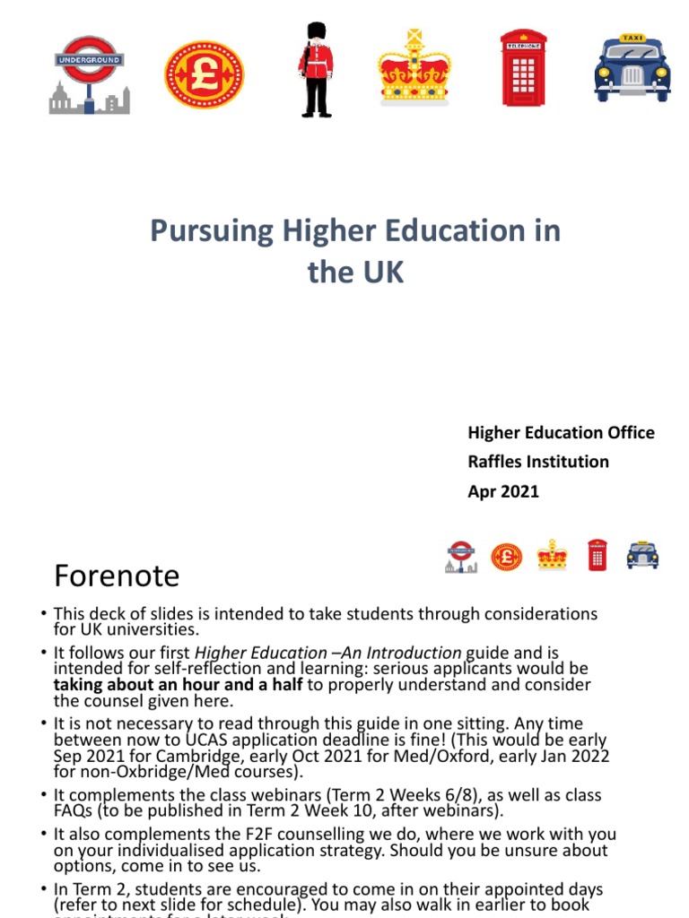 Higher Education in The UK 2021 | PDF | Engineering | Economics