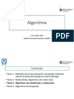 Tema 3 - Algortimos de Clasificación y Ordenación