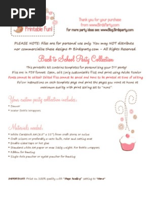 Back to School Party Collection by Bird's Party