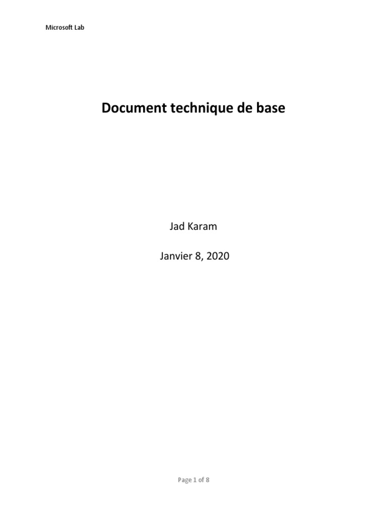Microsoft Lab Technical Document Guide | PDF