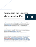 Tendencia Del Proceso de Hominización