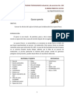 Proceso para elaborar queso panela a partir de leche fresca