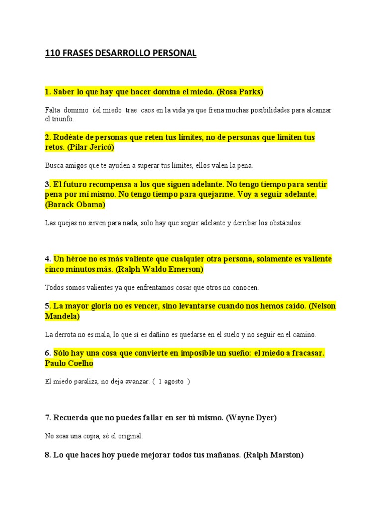 110 Frases Desarrollo Personal Descargar Gratis Pdf Amor