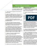 Obligaciones de CFE y Los Consumidores