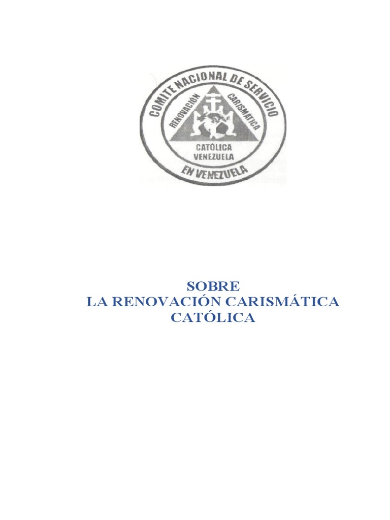 Doc 2 111 Renovación Carismática Católica 1 Pdf Carisma Iglesia