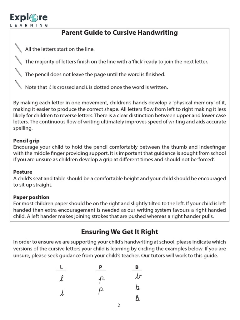 Cursive Handwriting Book 1 1 | Download Free PDF | Writing