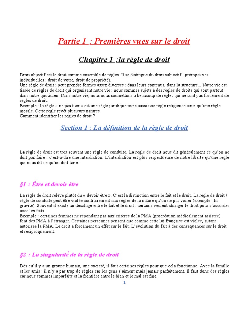 Comprendre la règle de droit et ses enjeux | PDF | Convention ...