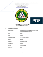 Plan Operativo Anual Poa 2018