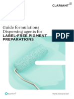 Clariant Brochure Guide Formulation Dispersing Agents For Label-Free Pigment Preparations 2018 EN