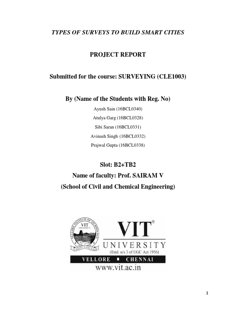 Capstone ProjectFinal Year PDF Surveying Survey Methodology