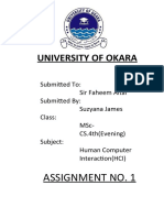 University of Okara: Assignment No. 1