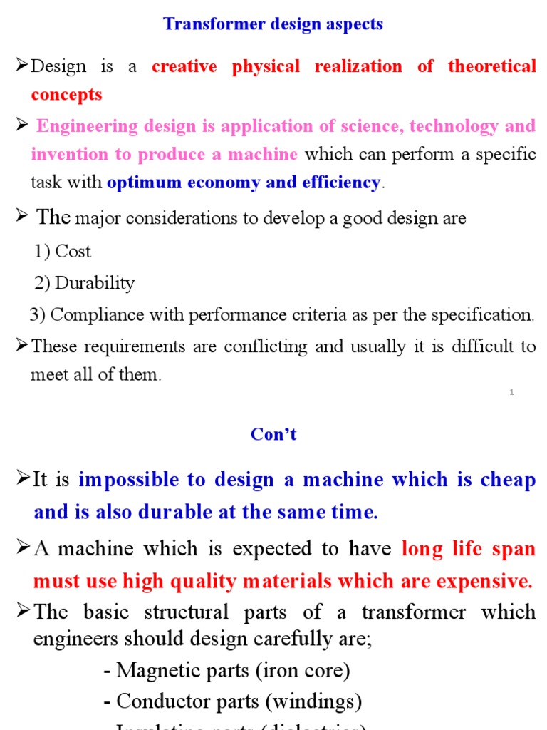 Transformer Design | PDF | Transformer | Inductor
