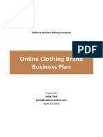 Online Clothing Brand Business Plan Template