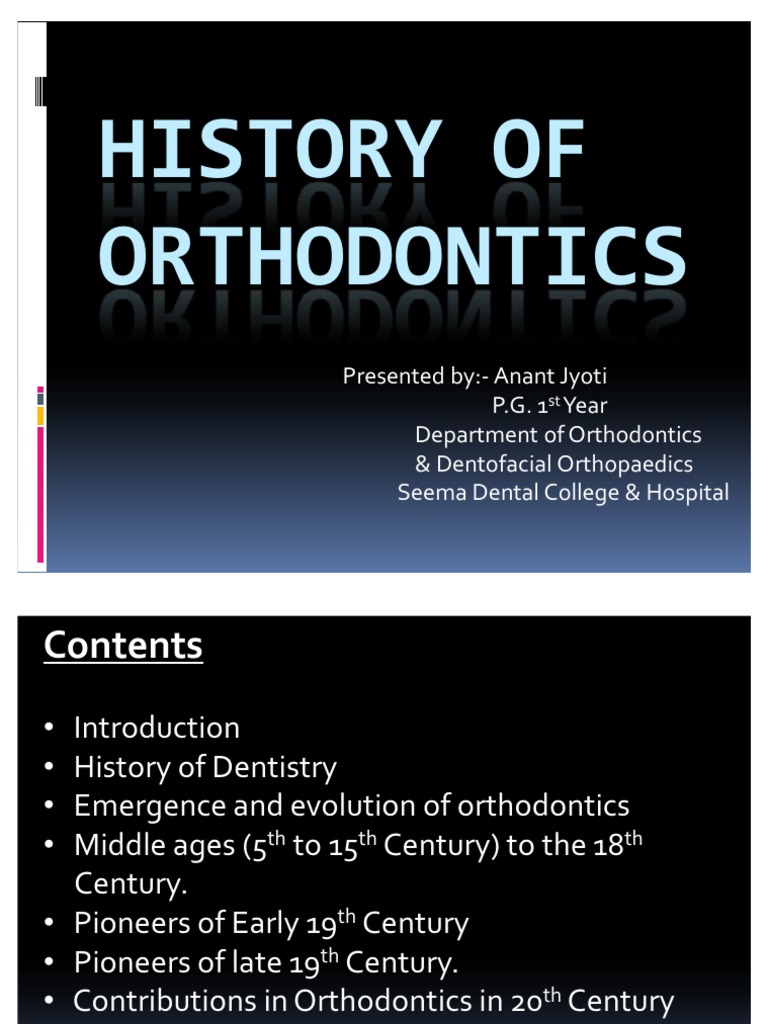 A Comprehensive History of Orthodontics: From Ancient Times to Modern ...