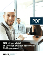 MBA + Especialista en Dirección de Proyectos
