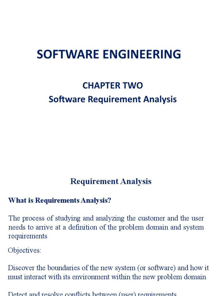 Chapter 2 Software Requirement Analysis and Specification 22.1.2018