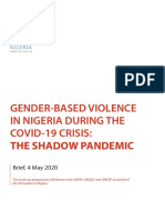 Gender Based Violence in Nigeria During COVID 19 Crisis - The Shadow Pandemic