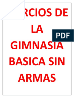 Gimnasia básica sin armas 12 ejercicios