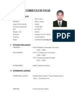 CV médico Marco Pérez con experiencia en salud ocupacional