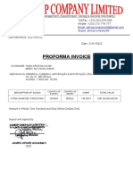 Proforma Invoice - 160 Million