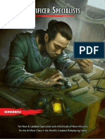 Artificer Specialists D&D5e