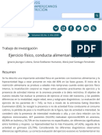 Ejercicio Físico, Conducta Alimentaria y Patología