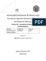 Universidad Autónoma de Nuevo León: Facultad de Ingeniería Mecánica y Eléctrica Lab Maquinas Eléctricas