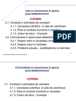 C4 - Conduita Si Comunicare in Era Postalfabetism