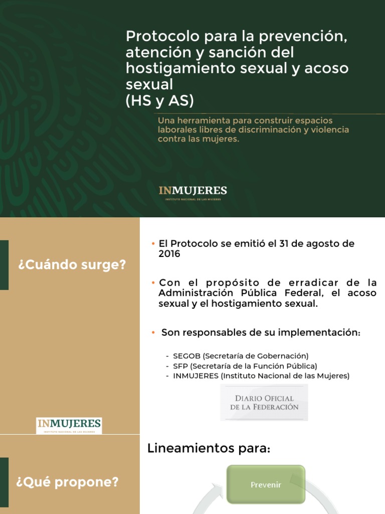Protocolo Prevencion Hostigamiento y Acoso Sexual | PDF | Acoso sexual ...