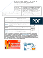 El Comportamiento de La Energía. 2da Ley de La Termodinámica