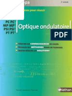 Optique Ondulatoire - MP - PC - PSI - PT - Classe Prepa Nathan